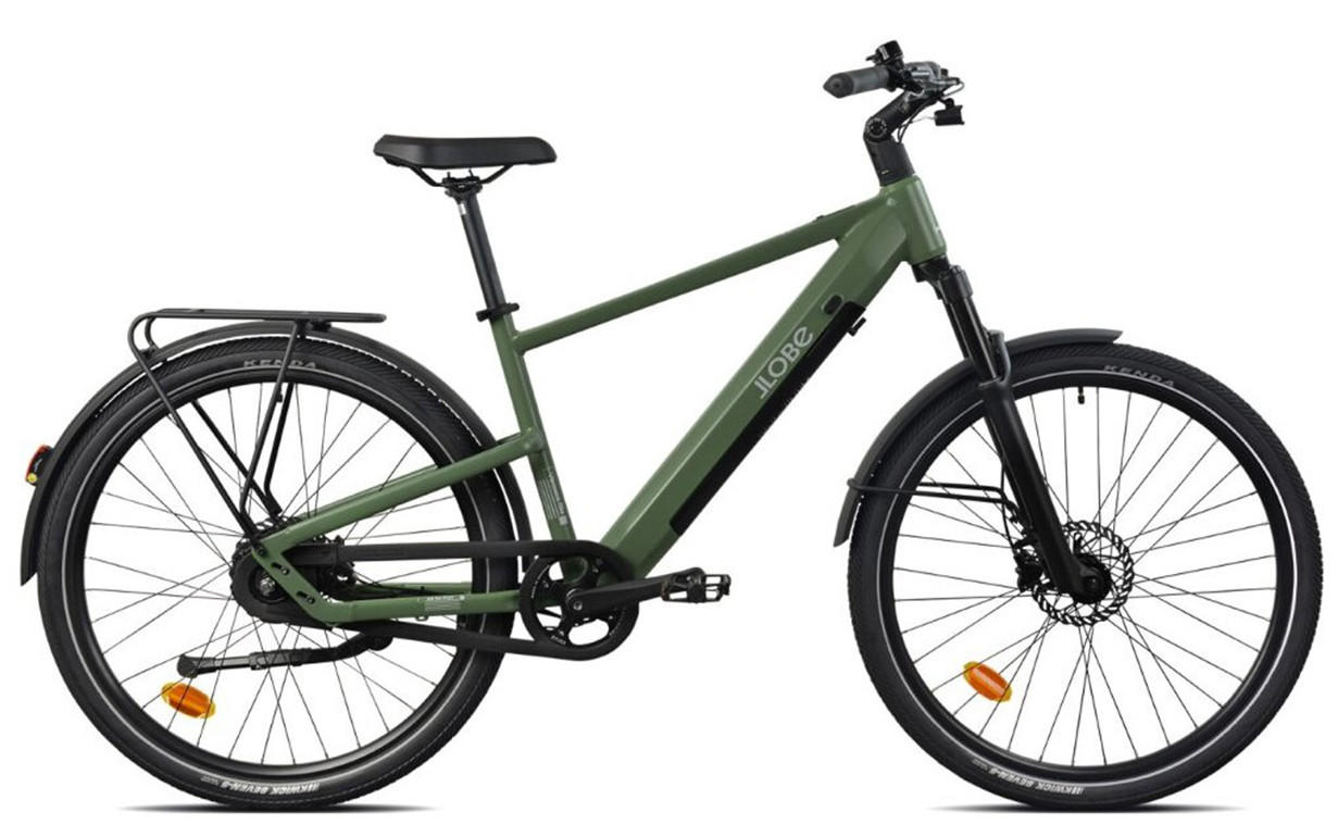 CITYVENTURE E-BIKE 27,5" VERMONT RM - Olivgrün, Metall (110cm) - LLOBE