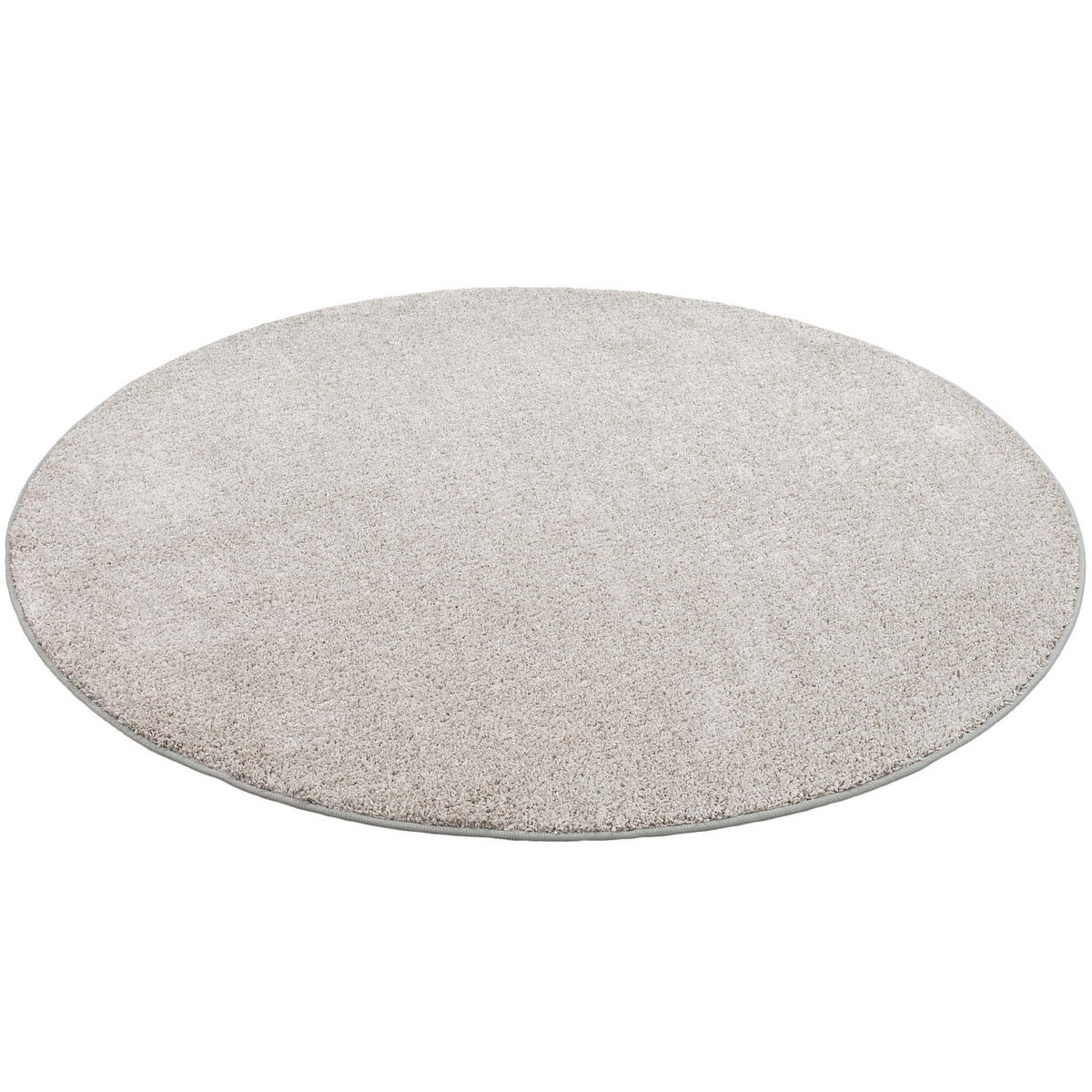 HOCHFLOR VELOURS TEPPICH MONA RUND - Silberfarben, Textil (100/100cm) - Snapstyle