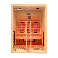 INFRAROTKABINE SONORA M - 135 x 105 cm für 2 Personen - Naturfarben, Holz (135/190/105cm) - Home Deluxe