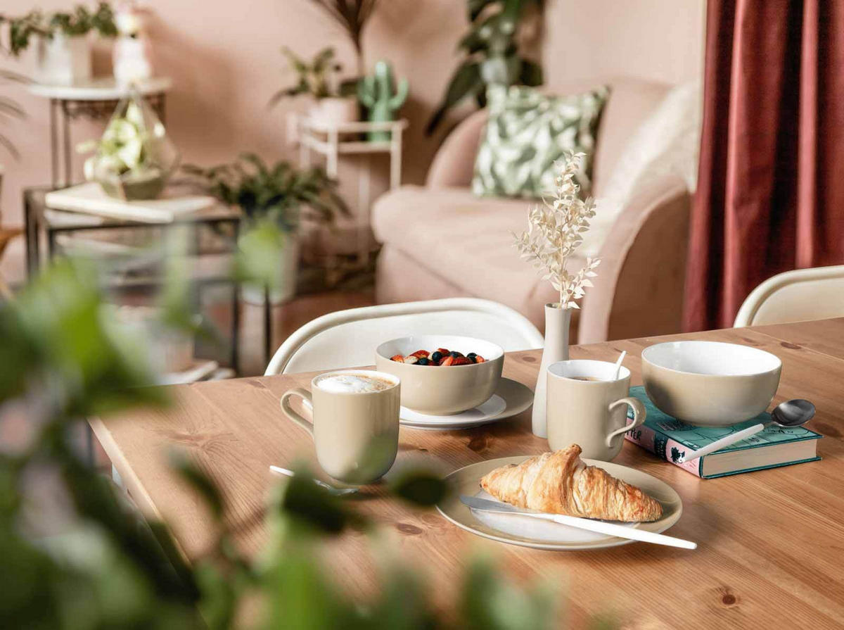 FRÜHSTÜCKSTELLER Liberty Pure Colors Dusty Beige ø 22,5 cm 6er Set - Beige, Keramik (22.6cm) - Seltmann Weiden