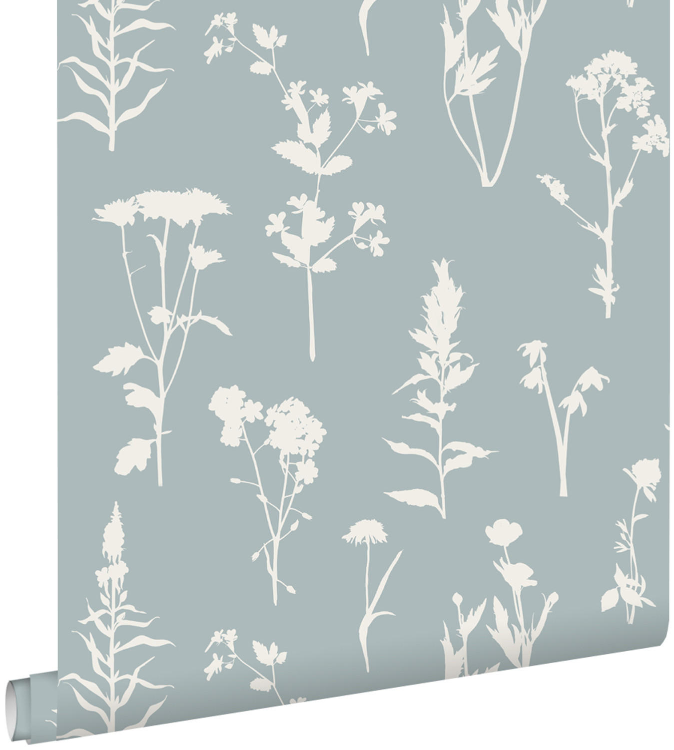 TAPETE Feldblumen 53 cm x 10.05 m - Blau, Papier (53/1000cm) - ESTAhome