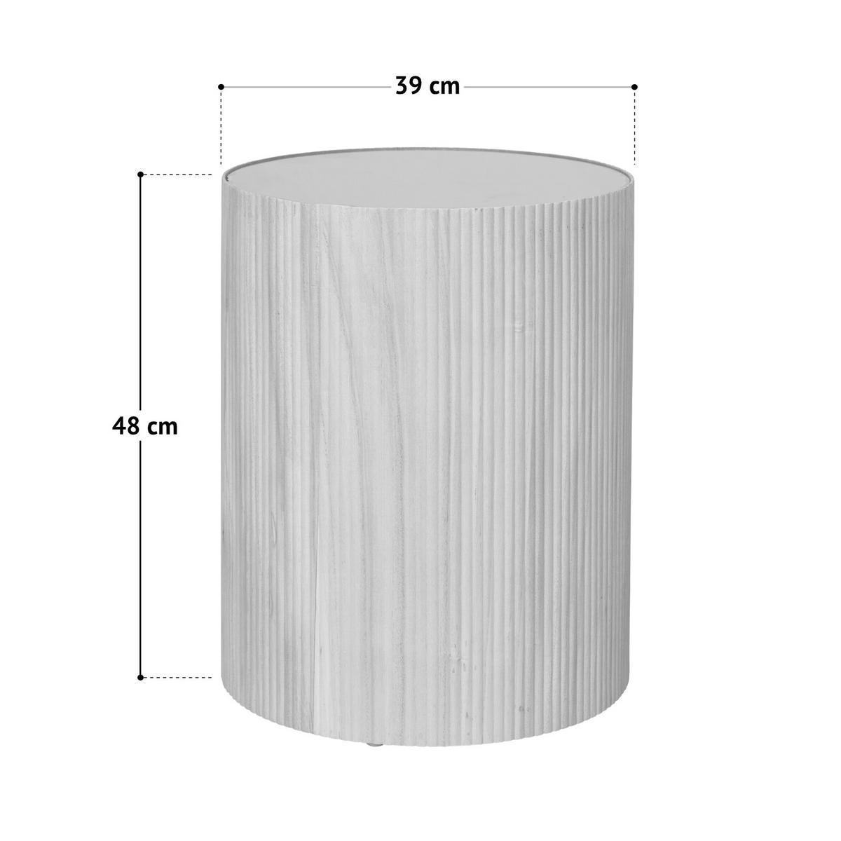 BEISTELLTISCH Carlo Natur - Beige, Holzwerkstoff (39/39/48cm) - SVITA