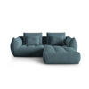 SOFA modular Bloom aus Samt pastellblau 3 Sitzplätze - Pastellblau, Textil (216/232cm) - Micadoni