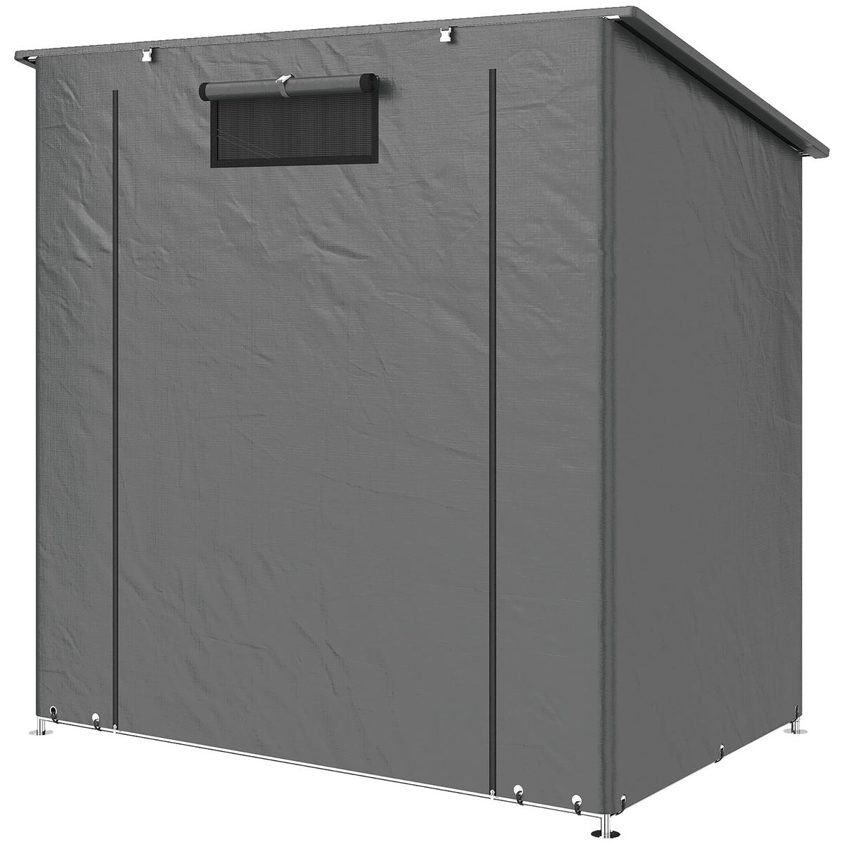 ZELTGARAGE 1,9x1,2 m DE-08135 mit aufrollbarer Reißverschlusstür Dunkelgrau - Dunkelgrau, Metall (120/204/187cm) - ComfortXL