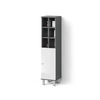 MIDISCHRANK Fucino Weiß Hochglanz 30 x 130.6 cm große Tür - Weiß Hochglanz, Holzwerkstoff (30/130.6/30cm) - Livinity®