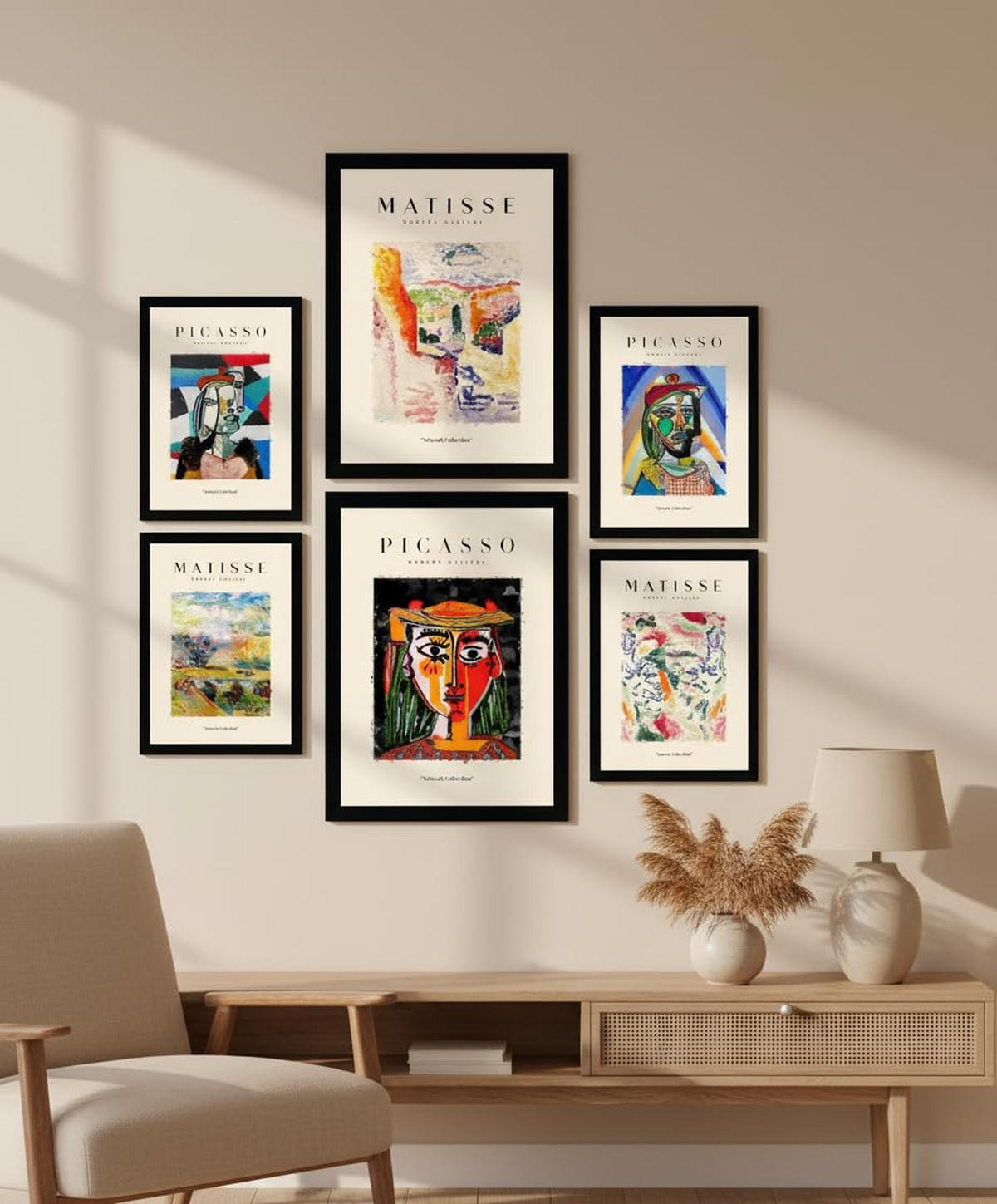 POSTER Set Mit 6 Von Picasso Und Matisse Letztes Jahrhundert A3 & A4 Rahmenlos - Klar, Papier (29/3cm) - Nacnic