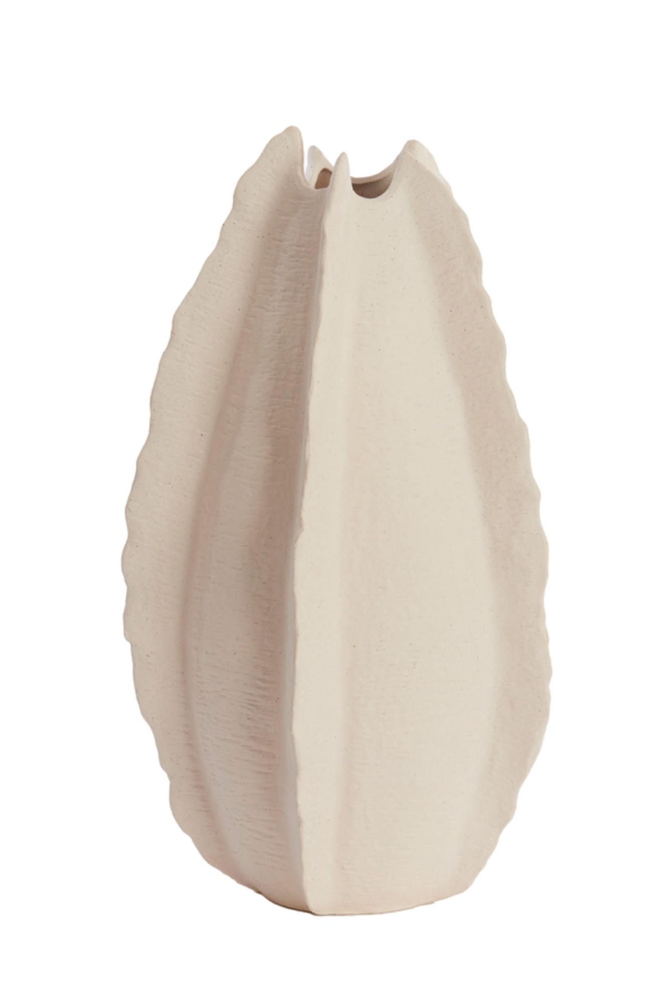 VASE Kelapa Weiß Ø37/66,5 cm - Weiß, Keramik (66.5cm) - Light & Living