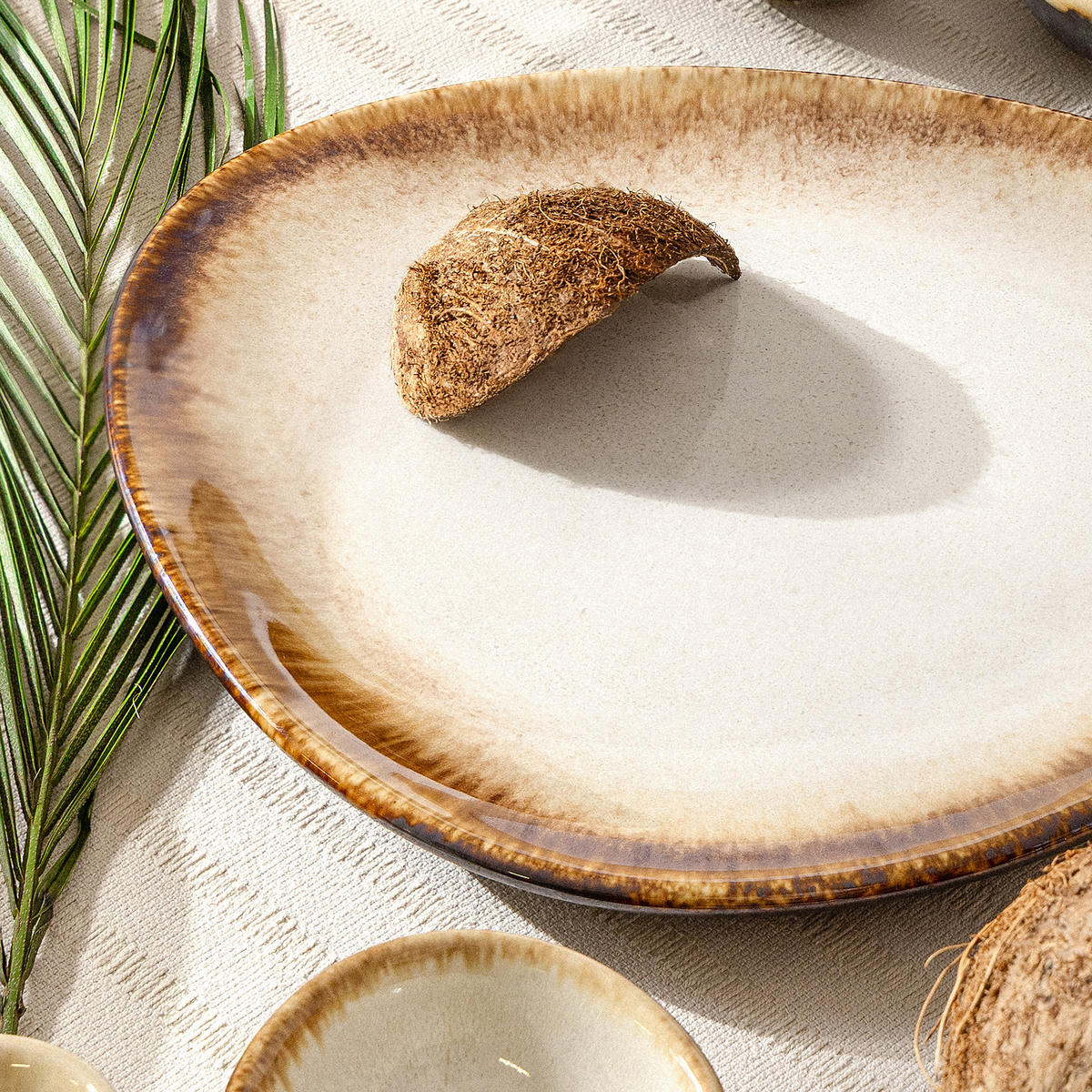 SPEISETELLER PRIMA 6-tlg, Hellbeige - Beige, Keramik (28/30/2cm) - KONSIMO®