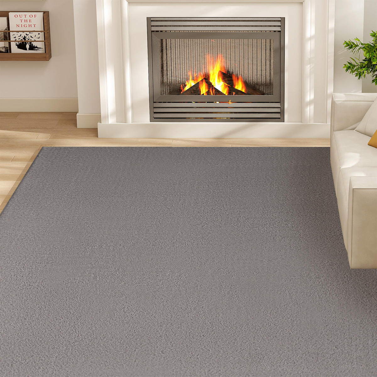 TEPPICH DE-14307 maschinenwaschbar, rutschfest Hellgrau - Hellgrau, Textil (140/200cm) - ComfortXL