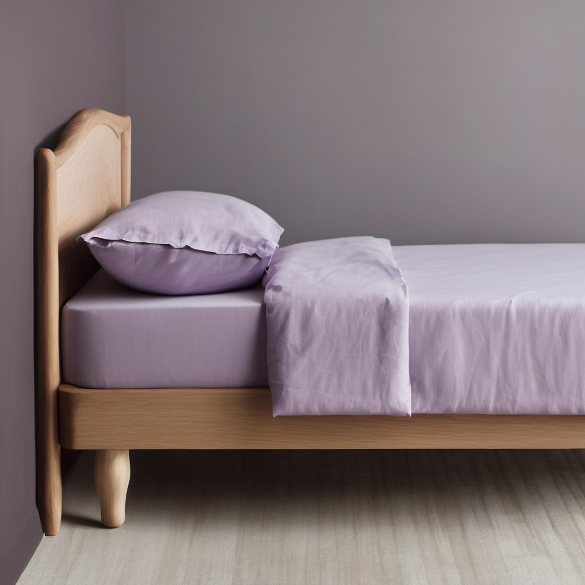 SPANNBETTLAKEN Premium Jersey Baumwolle - Flieder, Naturmaterialien (140/200cm) - DarBene