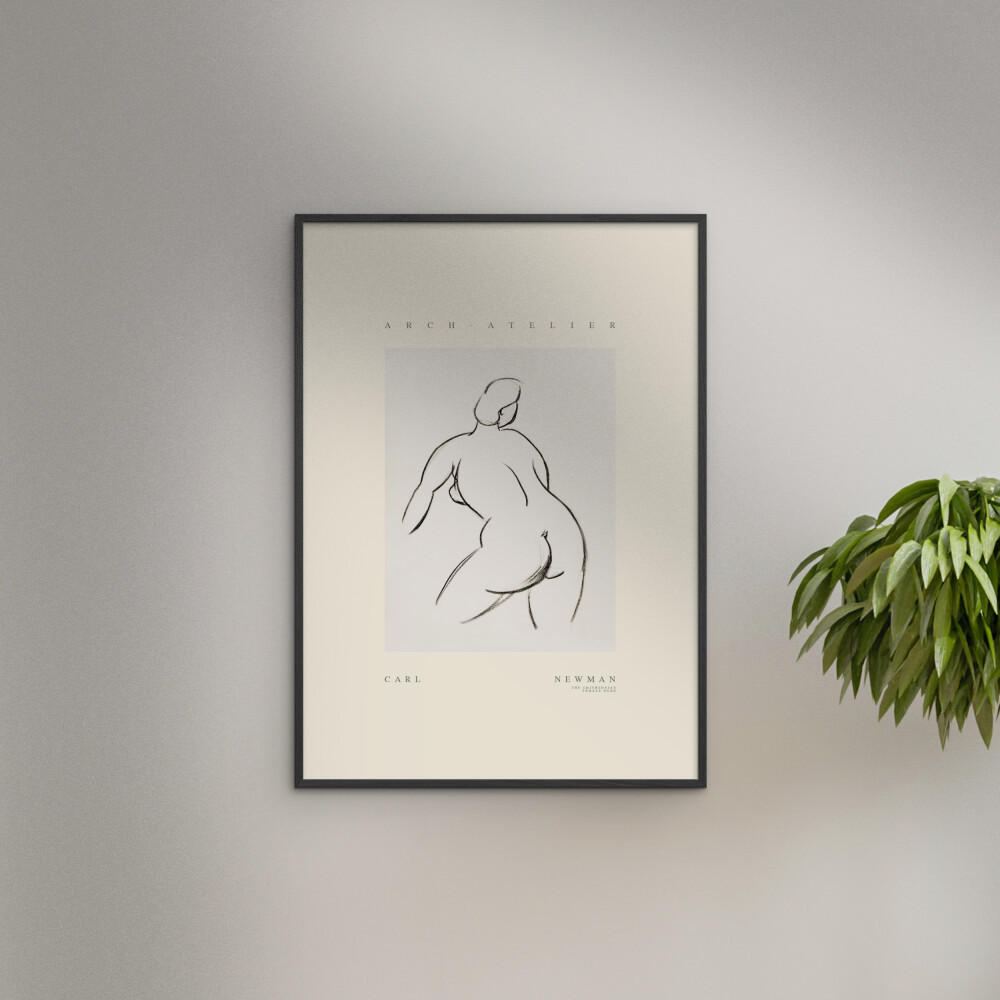 POSTER mit Rahmen Arch Atelier - Carl Newman 02 - Schwarz/Naturfarben, Holz/Papier (30/40cm) - Poster&Frame