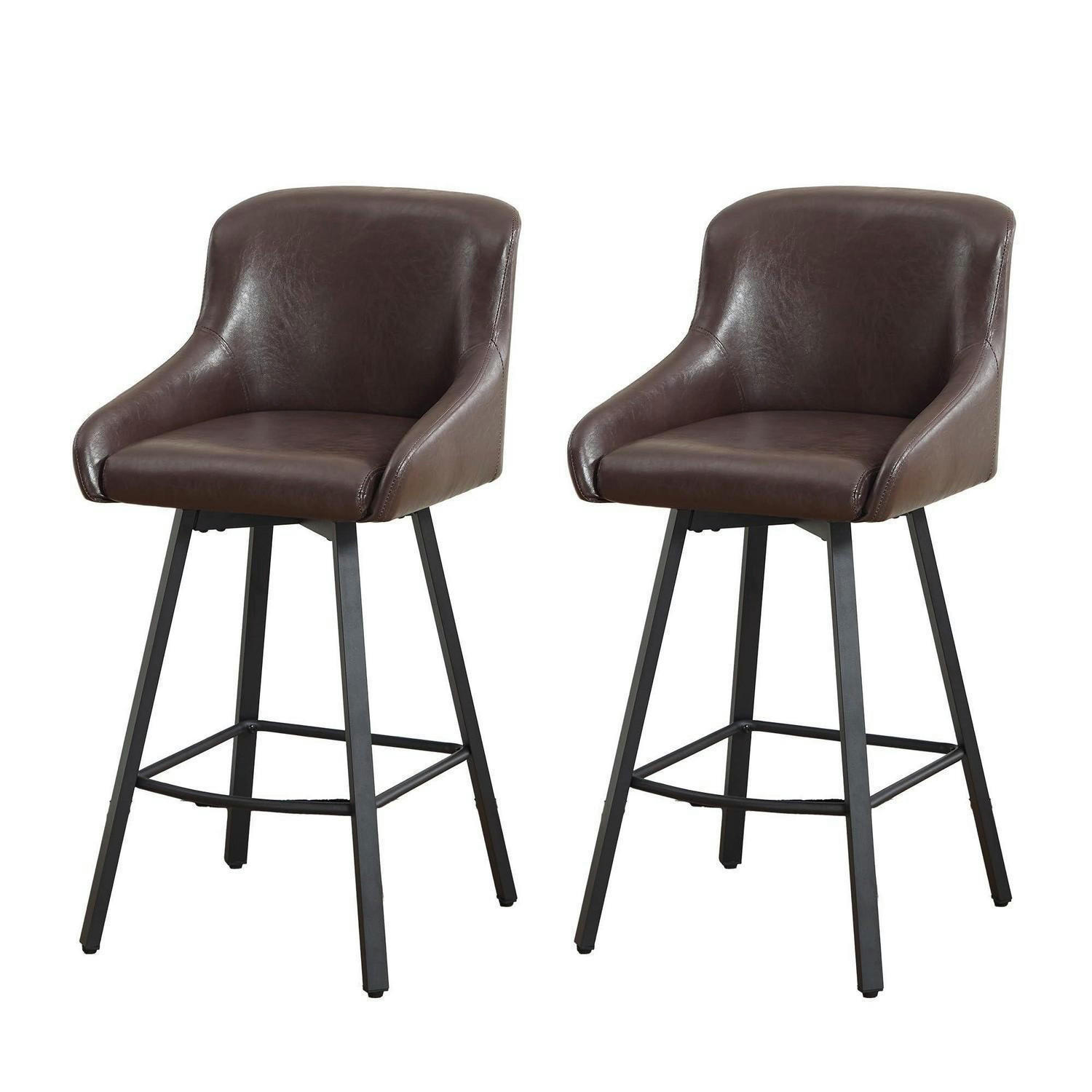 BARHOCKER 2er Set 66,5 cm Dunkelbraun - Braun, Kunststoff (49/110/38cm)