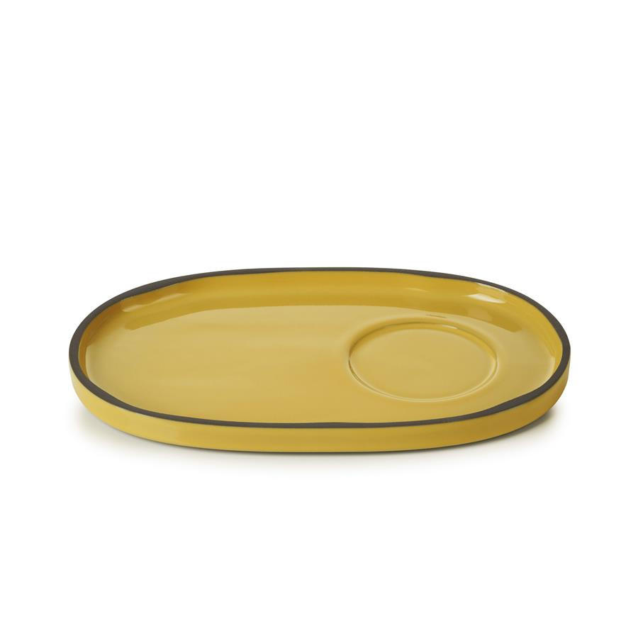 UNTERTASSE CARACTERE 18 x 11,1 x 1,5 cm Kurkuma - Hellbraun, Keramik (18/11.1/1.5cm) - Revol Porcelaine France