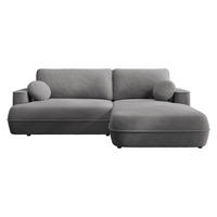 ECKSOFA Fuego L, Seite: Rechts - Schwarz/Grau, Holz/Kunststoff (260/168cm) - MIRJAN24
