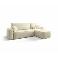 ECKSOFA Agepo Stoff Quelle - Creme, Holzwerkstoff/Textil (250/150cm) - Fun Möbel