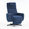 RELAXSESSEL Chenille mit Liegefunktion und 360° Drehfunktion 67/80.5/110 cm Blau - Blau, Textil (80.5/110/67cm) - Redom