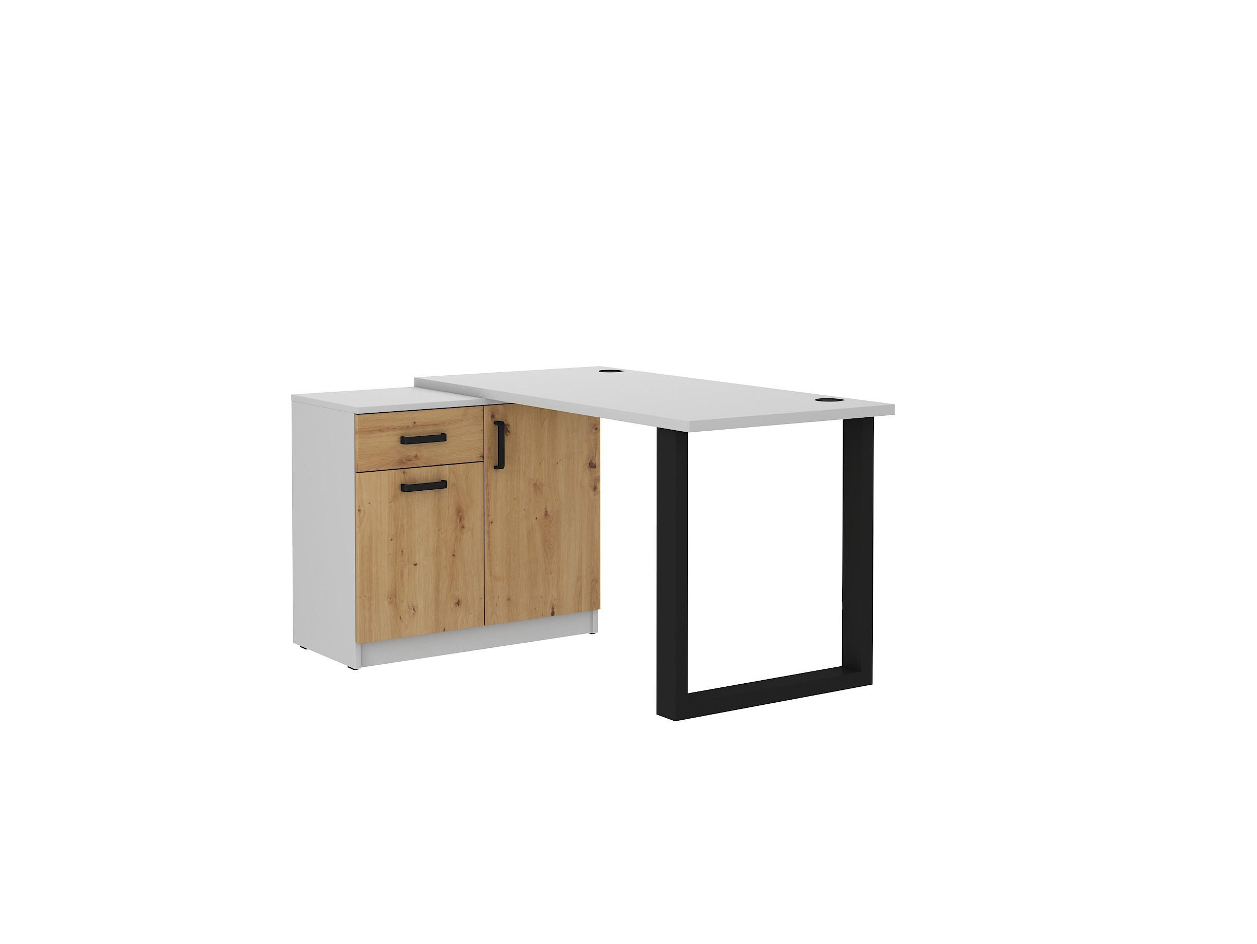 SCHREIBTISCH MALTESA 138x67x75,3 cm Bürotisch Computertisch, Grau - Grau, Holzwerkstoff (67/138/75.3cm) - MASSENO