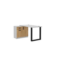 SCHREIBTISCH MALTESA 138x67x75,3 cm Bürotisch Computertisch, Grau - Grau, Holzwerkstoff (67/138/75.3cm) - MASSENO