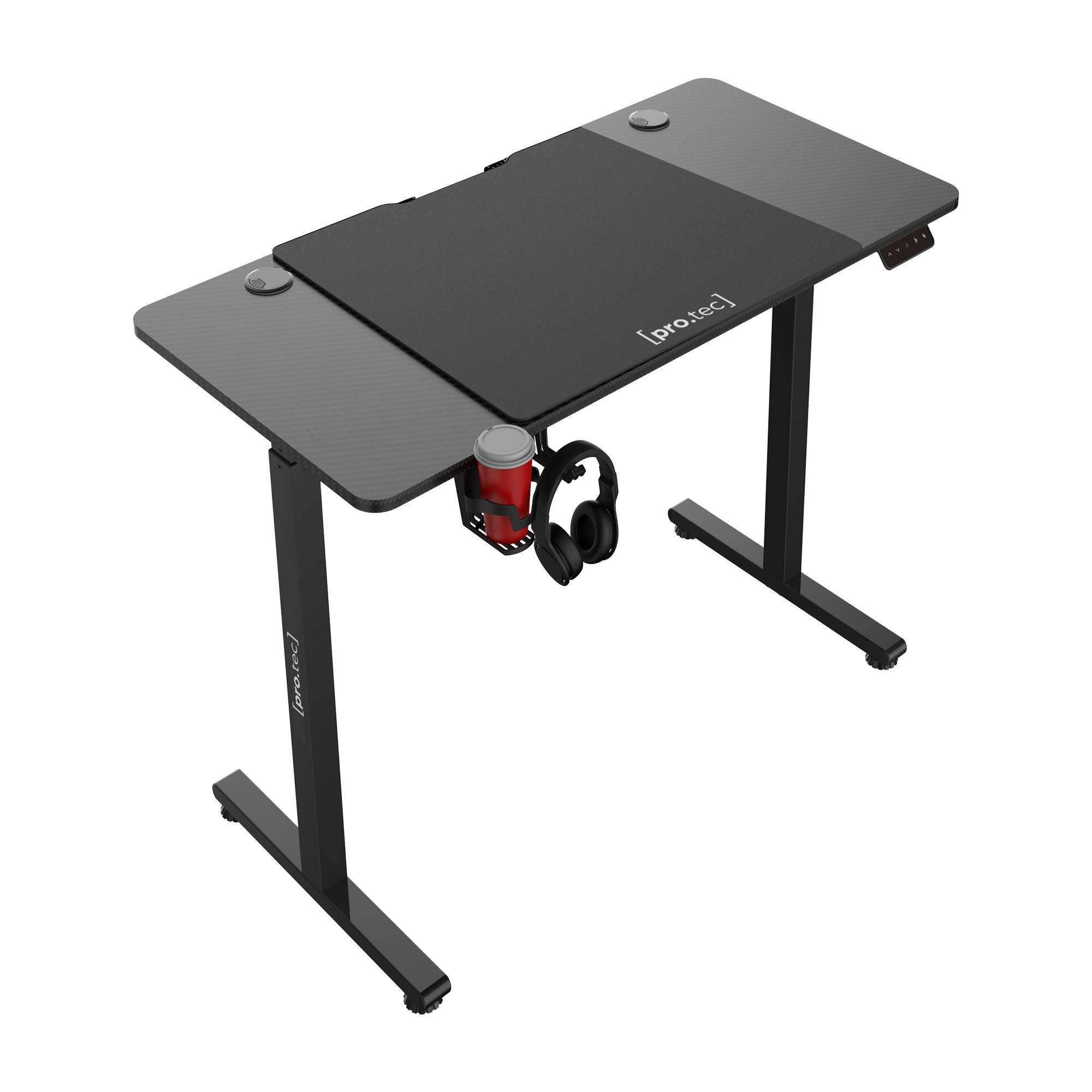 COMPUTERTISCH Stryn - Schwarz, Metall (60/120/117cm) - pro.tec