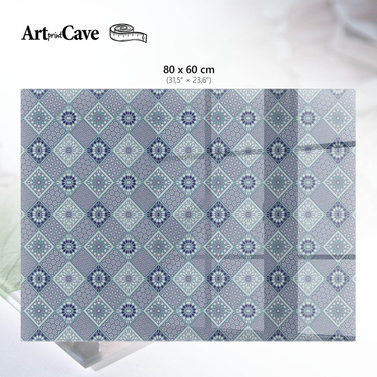 GLASPLATTE 80x60 cm – Ein Mosaik der Finesse - Braun, Glas (0.4/80/60cm) - ArtPrintCave
