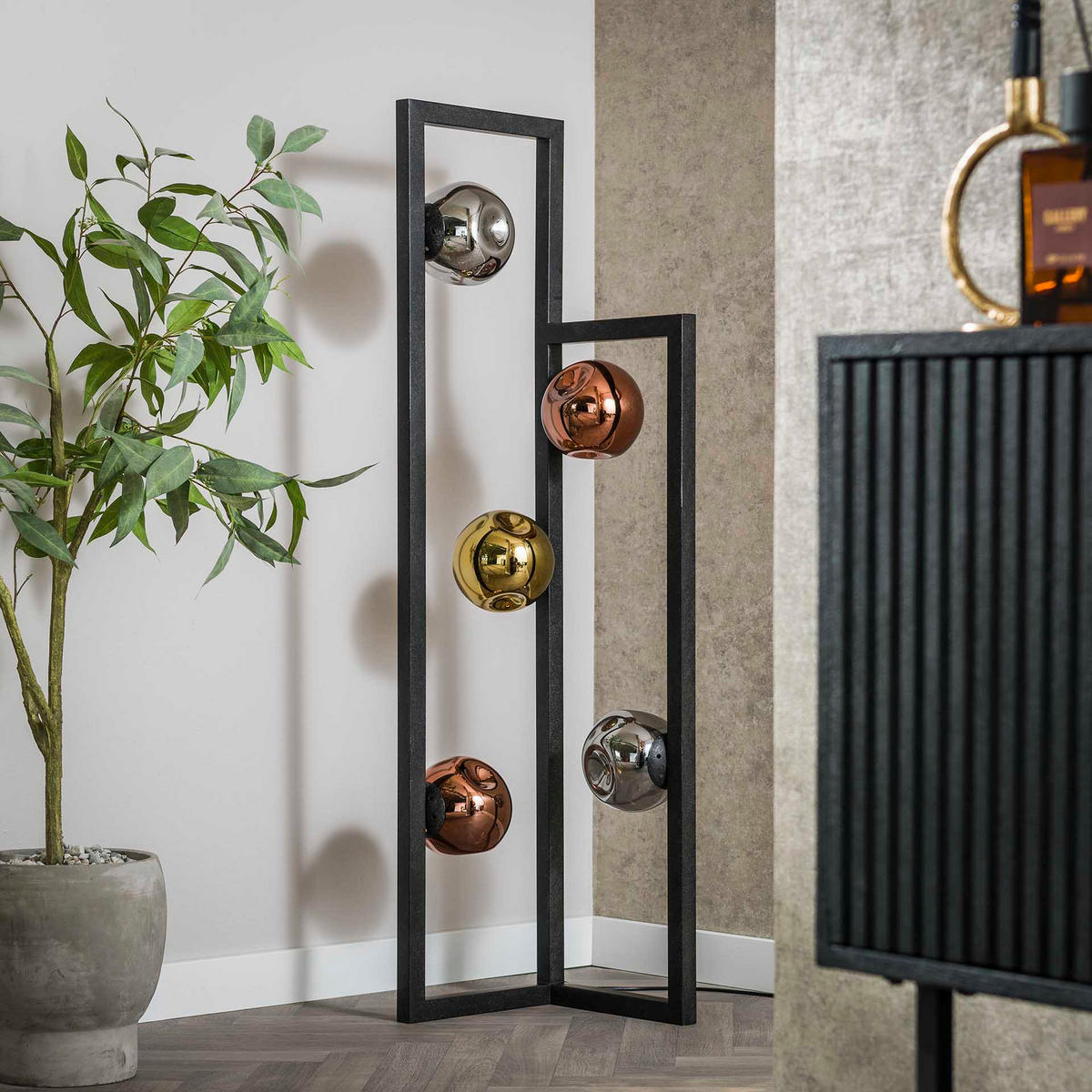 STEHLEUCHTE Stellar Schwarz 30/30/130 cm - Schwarz, Glas (30/30/130cm) - Hoyz Collection