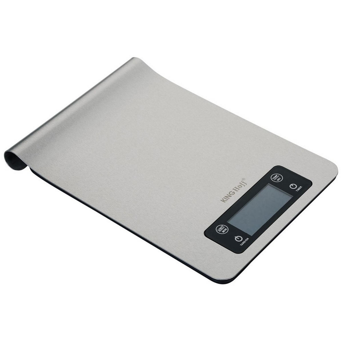 KÜCHENWAAGE Silber 24/16/3 cm KH1836 - Silberfarben, Metall - Kinghoff 