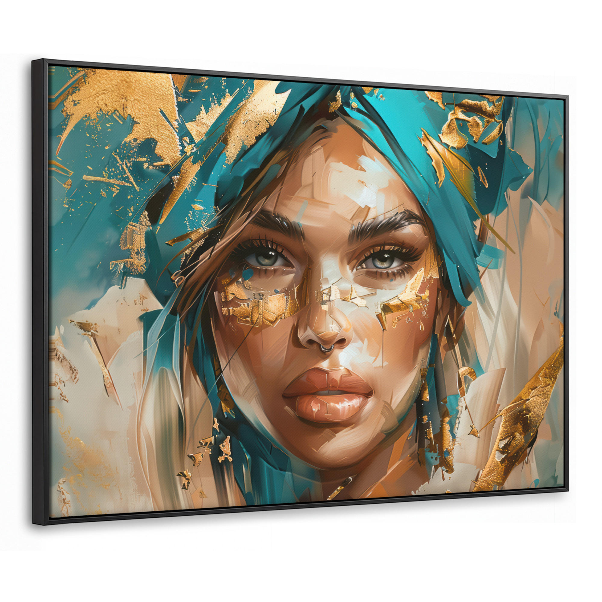 MuchoWow Leinwand Türkis 100x70 cm