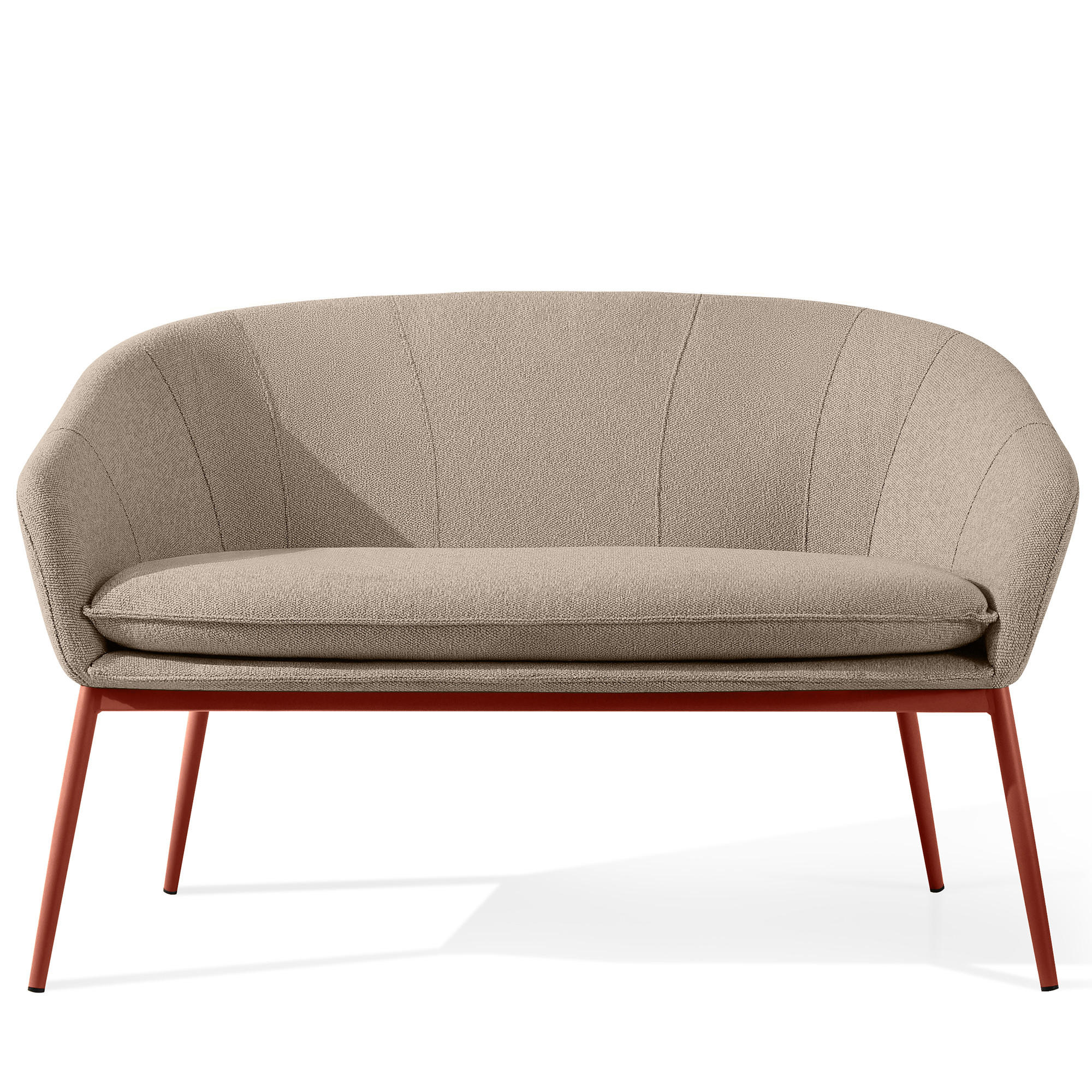 GARTENSOFA SOLIS - Hellbraun, Textil/Metall (118/76/66cm) - KONSIMO®
