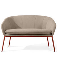 GARTENSOFA SOLIS - Hellbraun, Textil/Metall (118/76/66cm) - KONSIMO®