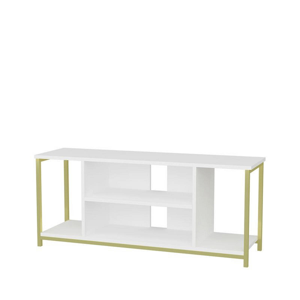 TV-ELEMENT Rinaldo Gold Weiß - Goldfarben/Weiß, Holzwerkstoff (120/51/35cm) - Decorotika