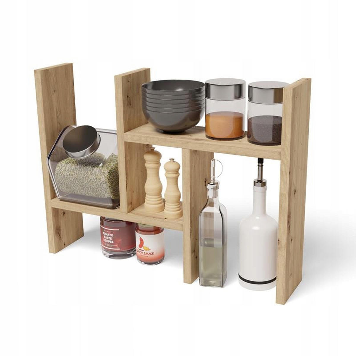 KÜCHENREGAL EX3 ausziehbar Artisan Eiche 40/12/44 cm - Eiche Artisan, Holzwerkstoff (40/44/12cm) - Matkam Möbel