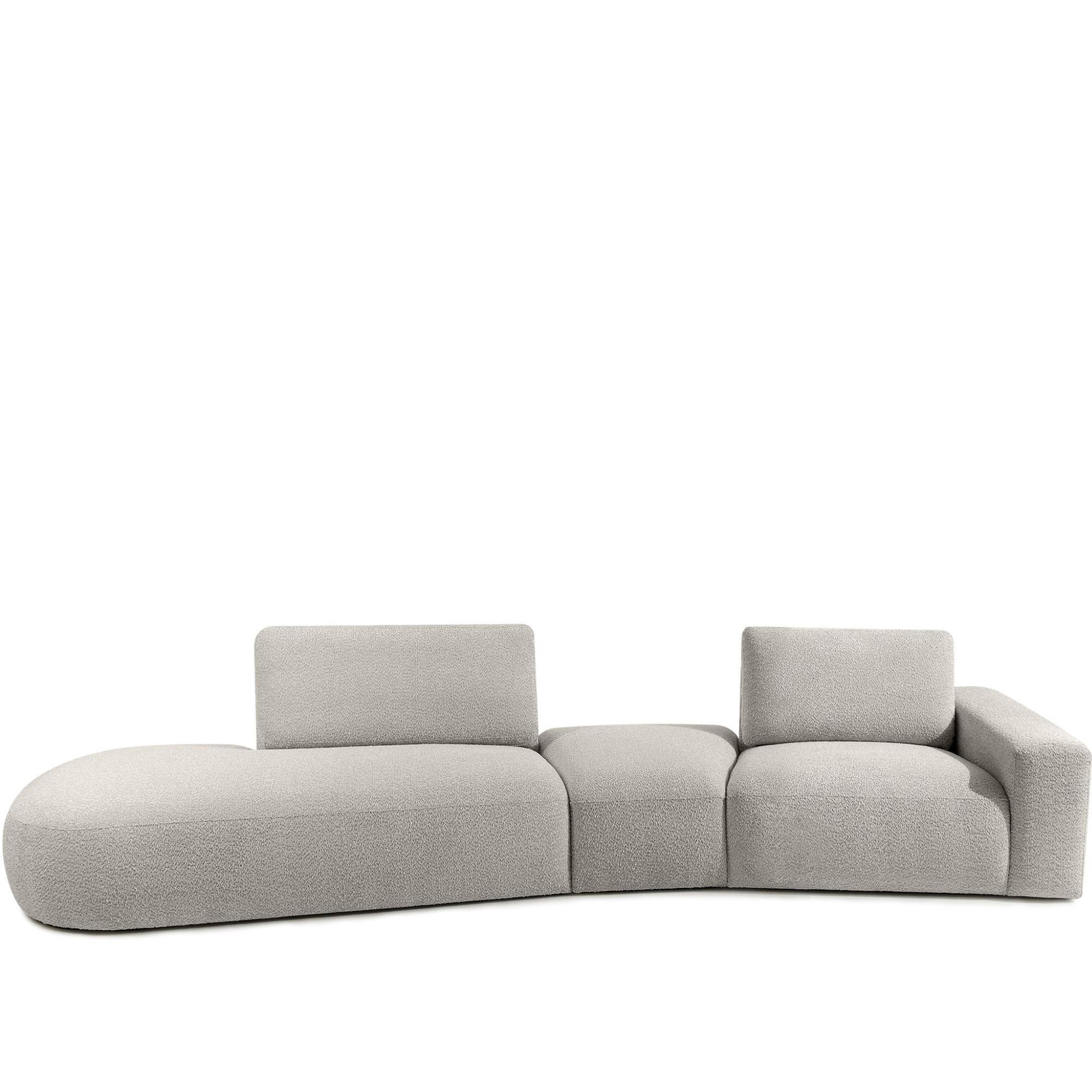4-SITZER ECKSOFA ZUCCO Boucle links, Hellbraun - Hellbraun, Textil (350/84/105cm) - KONSIMO®