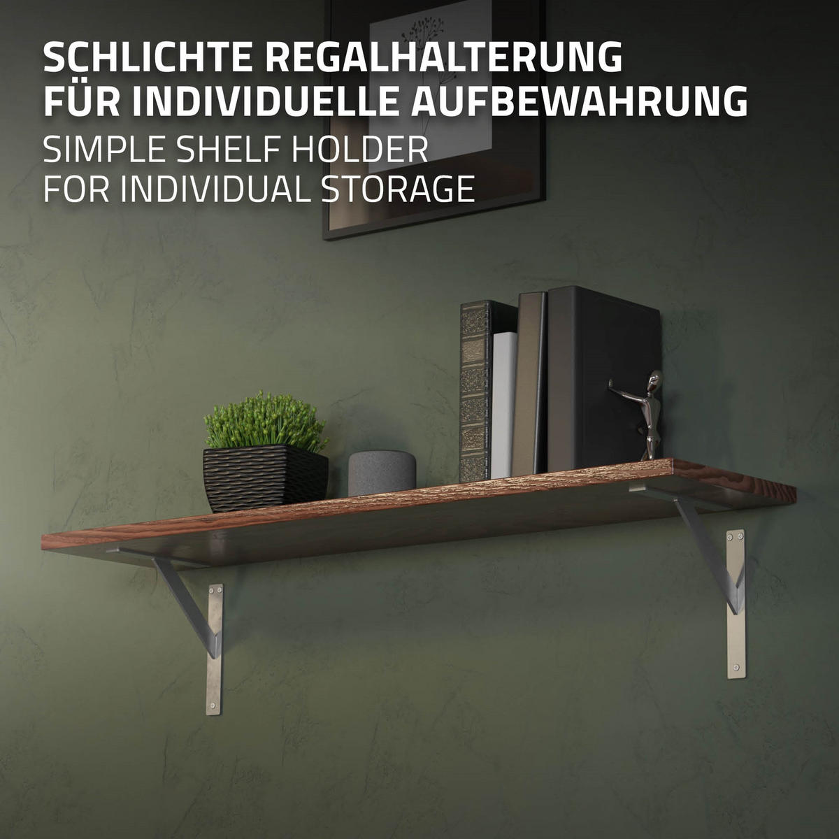 REGALTRÄGER 2er Set - Silberfarben, Metall (24/3/24cm) - ML-DESIGN