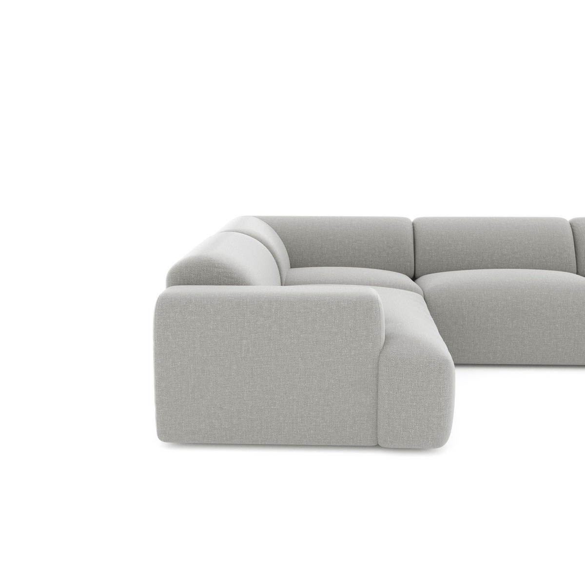 PANORAMA-SOFA MYRA Köpergewebe Hellgrau 354cm - Hellgrau/Grau, Textil (354/73/200cm) - Sia Home