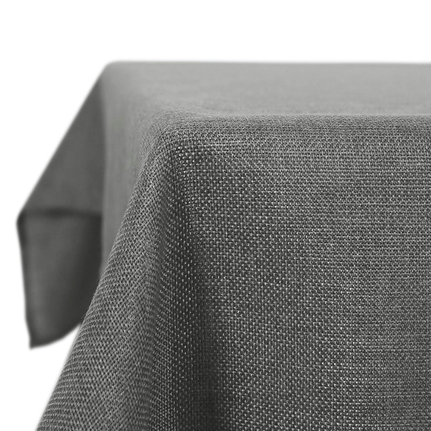 TISCHDECKE Leinenoptik 132 x 178 cm Grau - Grau, Textil (132/178/1.5cm)