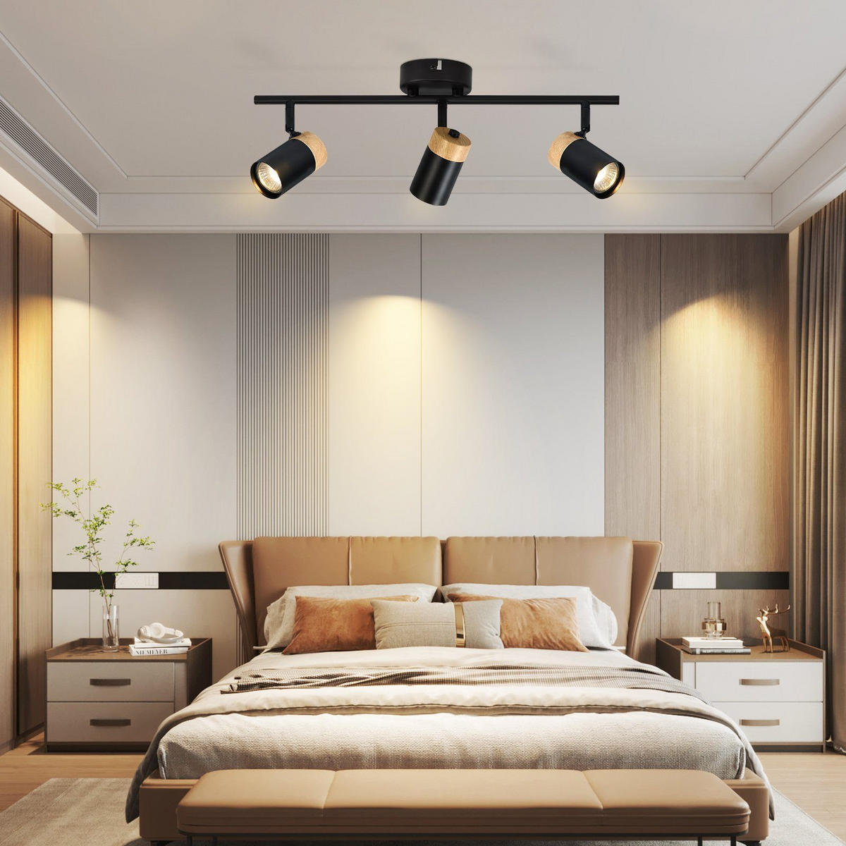 DECKENSTRAHLER Heinrich 9/19/41.5 cm - Schwarz, Metall (41.5/9/19cm) - ZMH