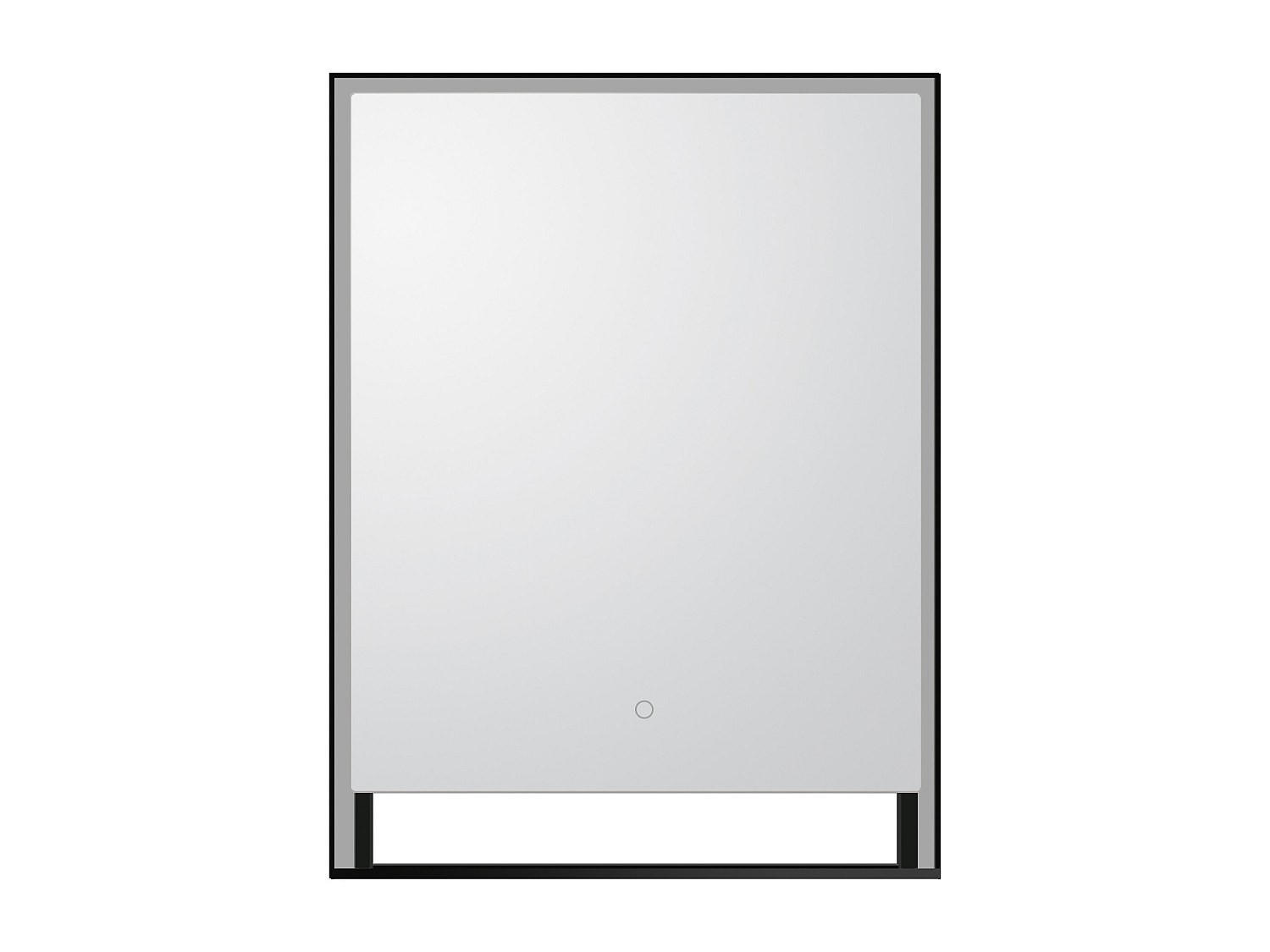 BADSPIEGEL - 60 cmcm x 9.9 cmcm - Glas - Schwarz - VALONERA - Schwarz, Glas (60/80/9.9cm) - Vente-Unique