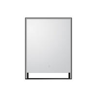 BADSPIEGEL - 60 cmcm x 9.9 cmcm - Glas - Schwarz - VALONERA - Schwarz, Glas (60/80/9.9cm) - Vente-Unique