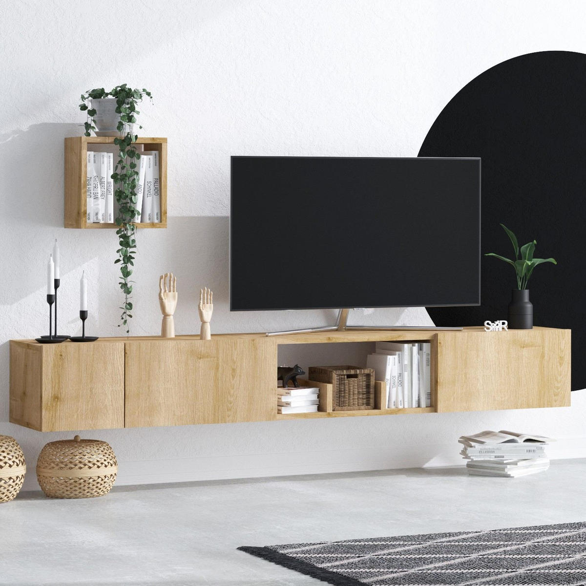 TV-MÖBEL avior beige - Beige, Holz (32/25/180cm) - Habitat Garten