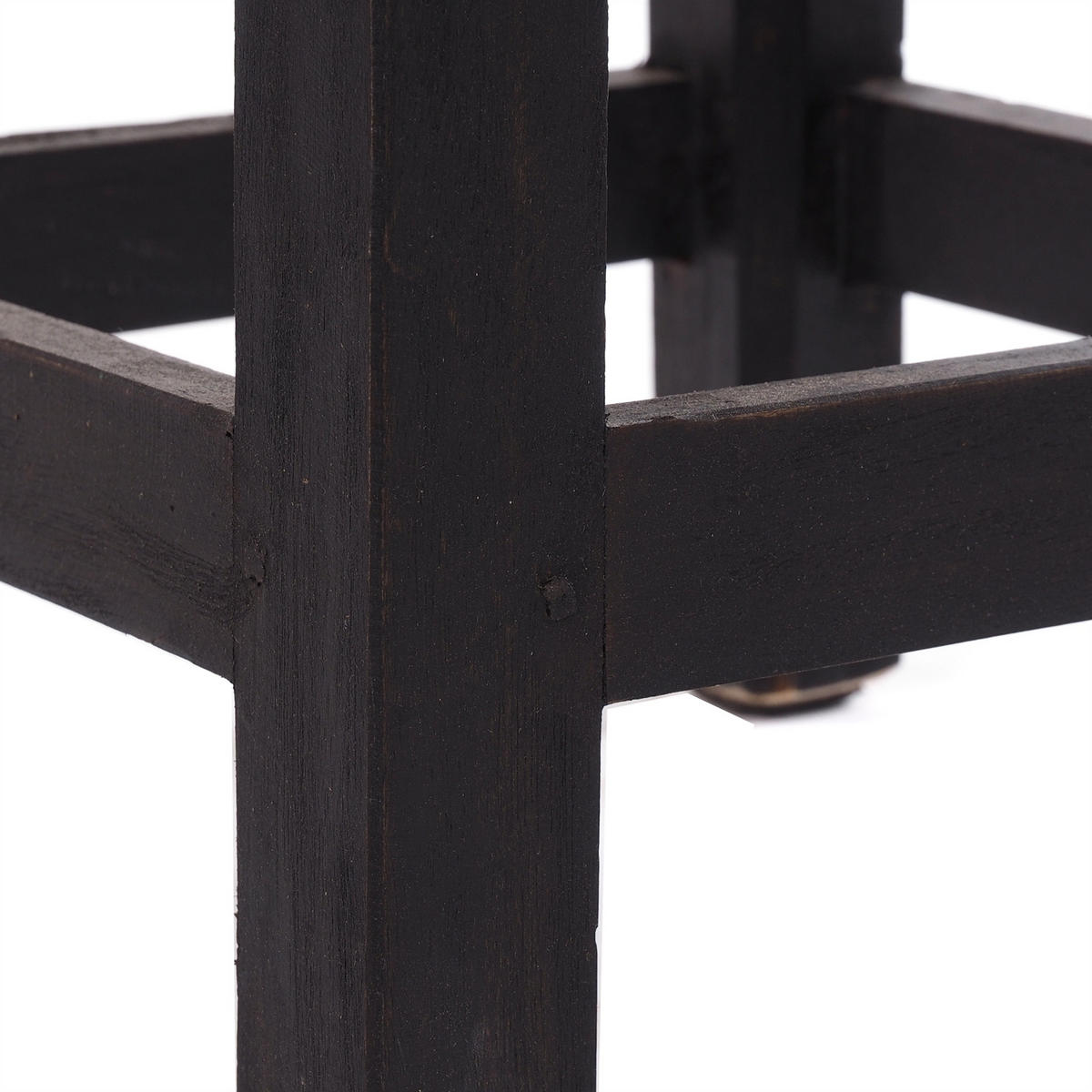 HOCKER MADERO Recyclingholz 04 schwarz-natur - Graubraun, Karton (30/48/30cm) - DESIGN DELIGHTS