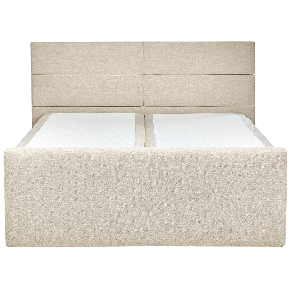 BOXSPRINGBETT 180/200cm Helles Beige Aristocrat - Beige, Textil (180/200cm) - Beliani