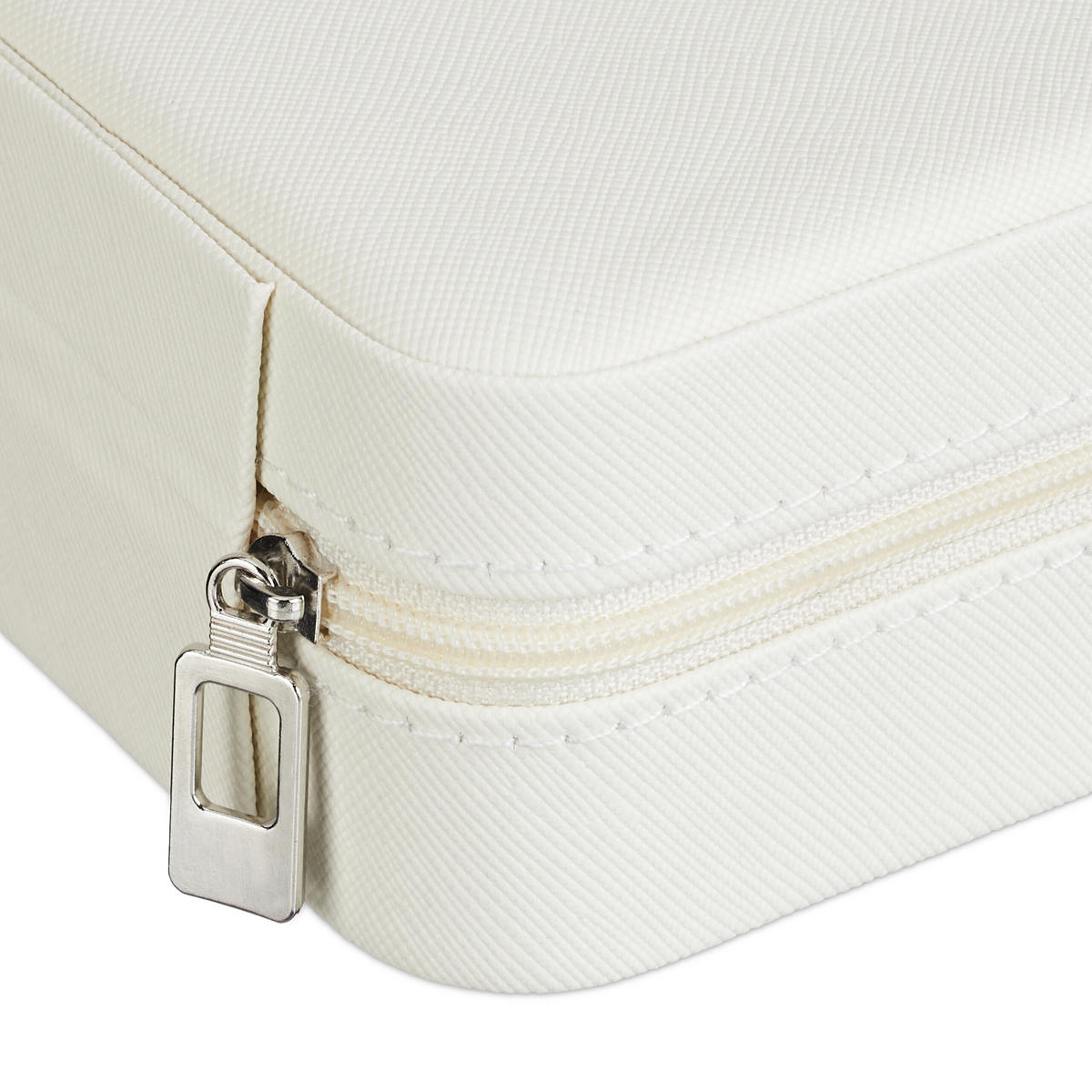 SCHMUCKKÄSTCHEN - Weiß, Holzwerkstoff/Kunststoff (10/5/10cm) - Relaxdays