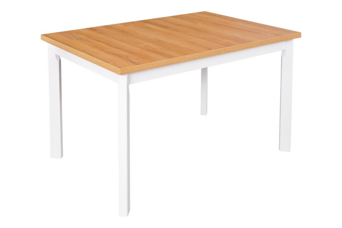 TISCH Max V-P Grandson Eiche, Klapptisch mit Weiß Beine - Eichefarben/Weiß, Holz/Holzwerkstoff (120/80/78cm) - Bettso