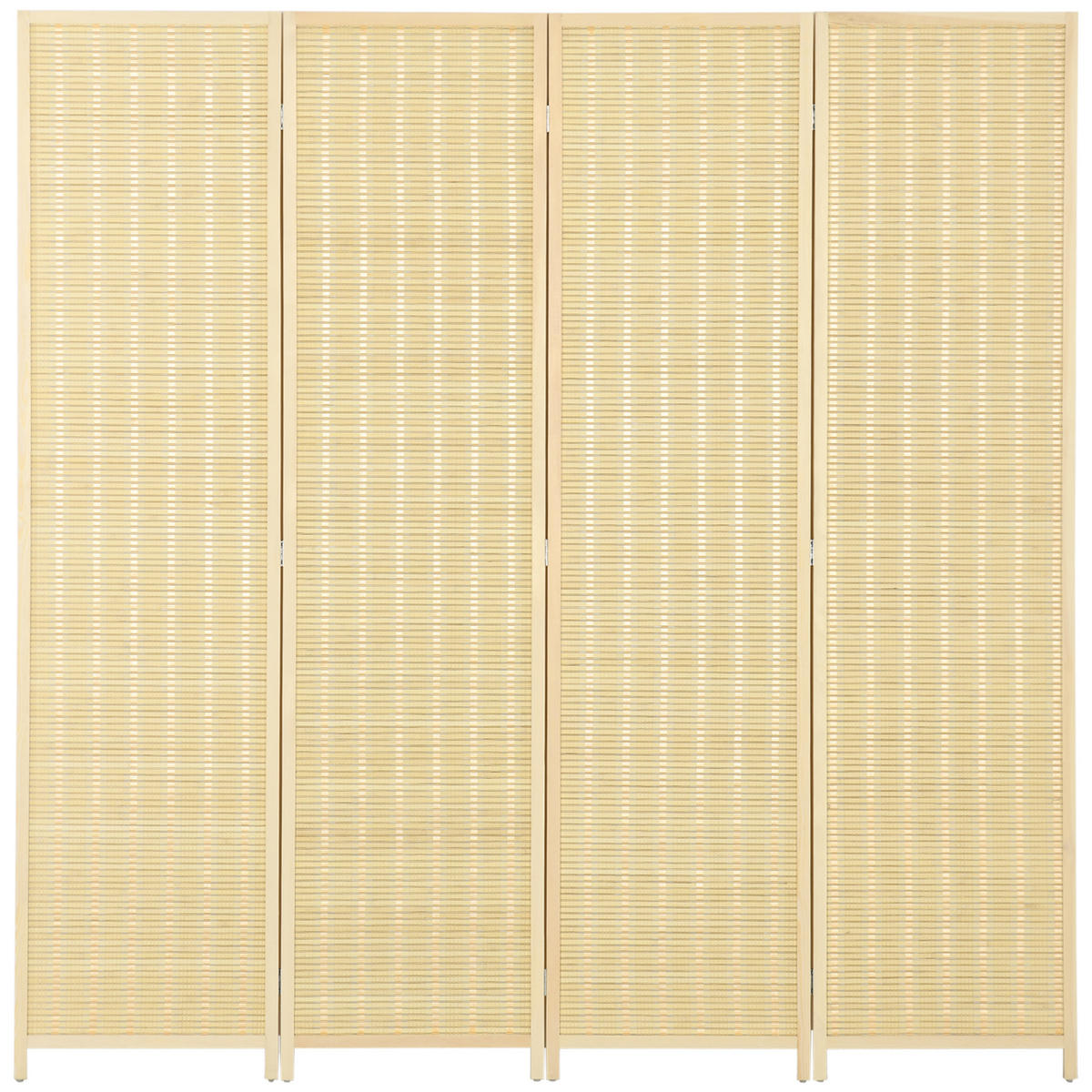 PARAVENT DE-08864 4-teilig, 180/180 cm Natur - Naturfarben, Holzwerkstoff (1.7/180/180cm) - ComfortXL