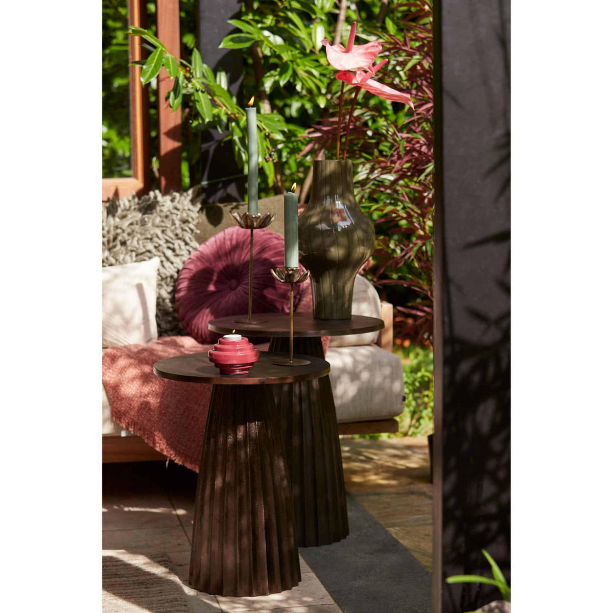 BEISTELLTISCH Veglia Braun 40/40/51 cm - Braun, Metall (40/40/51cm) - Light & Living