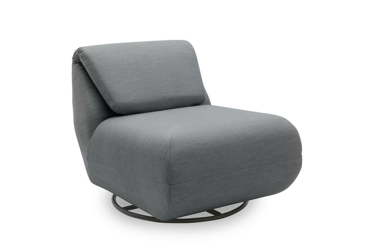 GARTENLOUNGE-RELAXSESSEL 2 Branwen 68x67x88 Outdoorbezug in dunkelgrau - Grau, Kunststoff (68/67/88cm) - 58aufmkessel