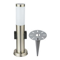 LED WEEGLEUCHTE Edelstahl Silber - Silberfarben, Metall (7.6/7.6/45cm)