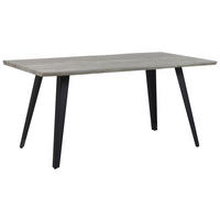 ESSTISCH 160/90/76 cm Grau, Hellbraun, Schwarz Rechteckig - Grau, Holzwerkstoff (160/90/76cm) - Beliani