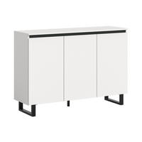 SIDEBOARD Estela (B/H/T: ca. 120/84/36 cm) in weiß/weiß - Weiß, Holzwerkstoff (120/84/36cm)