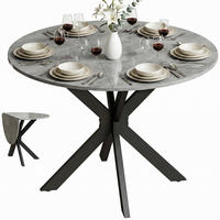 ESSTISCH Grau 1 Stück - Grau, Naturmaterialien (110/110/76cm) - GiPP
